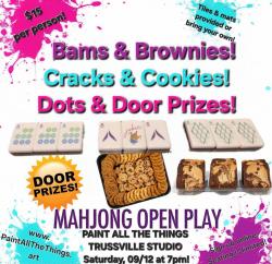 The image for Saturday $15: Reservations Required: Mahjong Open Play! Click for details!