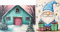 The image for Sunday $35: Reservations Required: Your choice! Blue Barn or Santa in Blue! Or pick your colors!