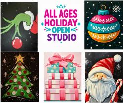 The image for Monday: ALL AGES! Open Studio! Click for details! Just walk in! No reservation required!