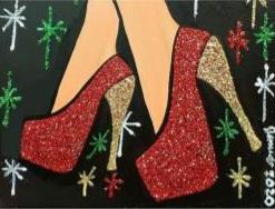 The image for Thurs. $39: Reservations Required: HIGH HEELS! Add glitter! Pick your colors!