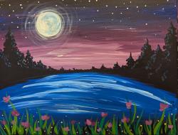 The image for Wednesday $35: Reservations Required: Lake with a Lavendar Sunset
