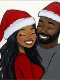 The image for Saturday $39: Reservations Required: Christmas Couple! Pick your skin tones! Add glitter!