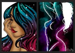 The image for Friday $39: Reservations Required: Your choice! Starlight Dreams or Colorful Curves! Add glitter!