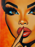 The image for Sat $39: Reservations Required! My Lips are Sealed! Pick your skin tone & colors! Add glitter!