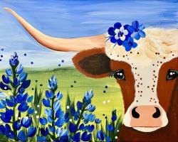 The image for Monday $35: Reservations Required: Cute Cow in the Bluebells
