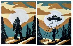 The image for Saturday $35: Reservations Required: Bigfoot or UFO! Cryptids and Conspiracies Trivia Night!