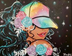 The image for Saturday $41: Reservations Required: Roses and a Cute Cap! Pick your skin tone! Add glitter!