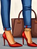 The image for Sat $39: Reservations Req'd: Heels and a Designer Purse! Pick your skin tone & colors! Add glitter!