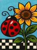 The image for Monday $35: Reservations Required: Lady Bug on a Sunflower
