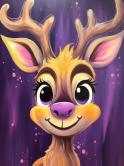 The image for Tuesday $35: Reservations Required: Reindeer on Purple! Or pick your color!