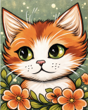 The image for Monday $37: Reservations Required: Pretty Kitty with Flowers! Pick your colors!