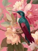 The image for Sunday $37 Reservations Required: Hummingbird with Pink Flowers