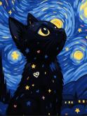 The image for Saturday $41: Reservations Required: Black Cat Starry Night