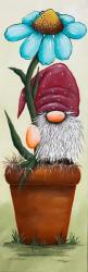 The image for Sunday $35: Reservations Required: Gnome with a Flower! Paint on an 8 x 24 plank!