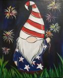 The image for Friday $41: Reservations Required: Patriotic Gnome! Add glitter!