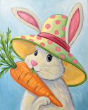 The image for Monday $37: Reservations Required: Bunny in a Gardening Hat