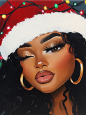 The image for Fri $39: Reservations Required: Santa Baby with Christmas Lights! Pick your skin tone! Add glitter!