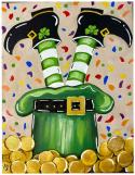 The image for Thursday $35: Reservations Required: Leprechaun Legs! Add gold metallic paint!