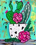 The image for Thursday $35: Reservations Required: Blooming Cactus! Add gold metallic paint!