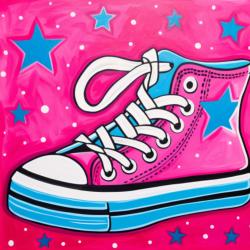 The image for Noon Kids & Teens! Saturday $25: Reservations Required: Pink All Stars! Or pick your colors!