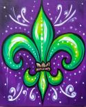 The image for Tuesday $35: Reservations Required: Fleur-de-lis! Pick your colors! Add metallic paint!