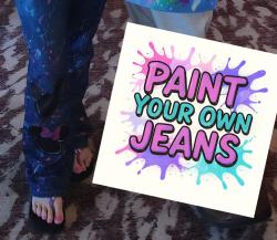 The image for Monday $30: Reservations Required: ALL AGES! Paint your own JEANS!!!