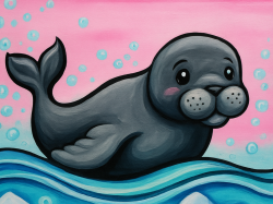The image for Noon Kids & Teens! Saturday $25: Reservations Required: Seal of Approval! Pick your colors!