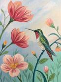 The image for Sunday $35: Reservations Required: Hummingbird with Flowers