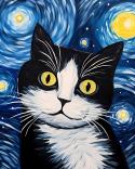 The image for Tuesday $35: Reservations Required: Starry Night Cat