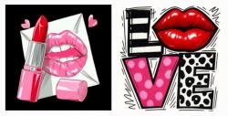 The image for Friday $41: Reservations Required: Your choice! Lipstick and Love Notes or L O V E! Add glitter!