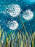 The image for Wednesday $35: Reservations Required: Dandelions on Dark Blue