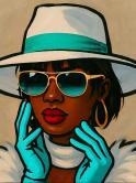The image for Fri $39: Reservations Required: Turquoise Temptation! Pick your skin tone and colors! Add glitter!