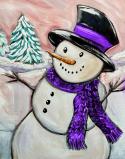 The image for Wednesday $35: Reservations Required: Snowman in Purple! Or pick your colors!