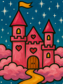 The image for Noon Kids & Teens! Saturday $25: Reservations Required: Castle! Pick your colors!