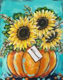 The image for Wednesday $35: Reservations Required: Sunflowers in a Pumpkin