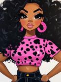 The image for Friday $39: Reservations Required: Sassy in Pink! Pick your skin tone and colors! Add glitter!