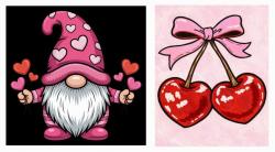 The image for Monday $37: Reservations Required: Your choice! Valentine's Gnome or Cherries with a bow!